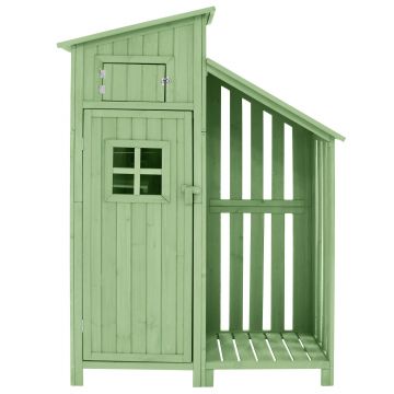 Dulap de grădină cu 2 rafturi, magazie de unelte cu spațiu mare de depozitare, 124 × 46 × 174 cm, Verde Dulap de grădină cu 2 rafturi, magazie de unelte cu spațiu mare de depozitare, 124 × 46 × 174 cm, Verde