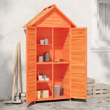 Magazie de unelte de grădină maro 89x52,5x175cm lemn masiv pin Magazie de unelte de grădină maro 89x52,5x175cm lemn masiv pin