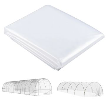 Outsunny Acoperiș pentru Seră 6x10m din PP Anti UV și Impermeabil Transparent | Aosom Romania Outsunny Acoperiș pentru Seră 6x10m din PP Anti UV și Impermeabil Transparent | Aosom Romania