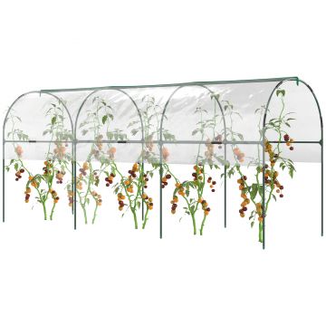Outsunny Seră de grădină seră pentru roșii 4 arcuri din oțel pânză din PVC 4 x 1,23 x 1,71 m verde | Aosom Romania Outsunny Seră de grădină seră pentru roșii 4 arcuri din oțel pânză din PVC 4 x 1,23 x 1,71 m verde | Aosom Romania
